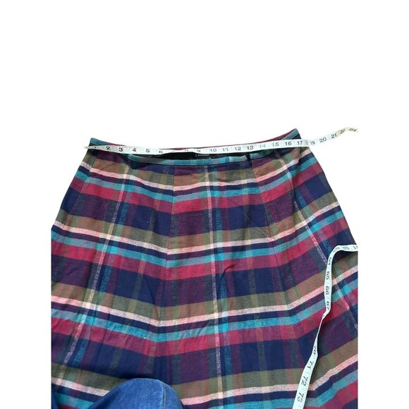Vtg J. Peterman Cotton Plaid Skirt Midi 16 Petticoat Lace Whimsigoth Seinfeld - Picture 5 of 11